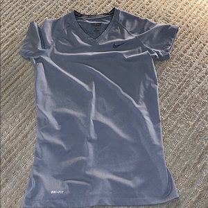 NIKE PRO COMBAT grey workout shirt